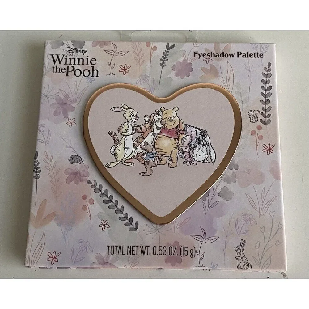Disney Winnie The Pooh Heart Shaped‎ Eyeshadow Palette With Mirror 12 Colors NEW